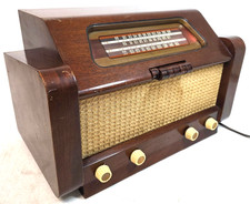 Vintage Antique PHILCO 48-475 TABLETOP Tube RADIO Wood Cabinet Working See Video picture