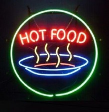 New Hot Food Neon Sign Lamp Light Bar Beer Restaurant Wall Decor Artwork 18x18 picture