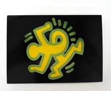 Keith Haring Yellow Figure on Black Pop Art Vintage Postcard AP857 picture