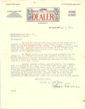 1925 Sporting Goods Dealer letter - Baseball Week Contest picture