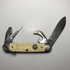 Vintage Ulster USA Boy Scouts America BSA 4-Blade Pocket Knife White Handle -515 picture