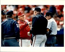 LD304 '87 Orig Rick Perry Color Photo WHITEY HERZOG CARDINALS GIANTS ROGER CRAIG picture