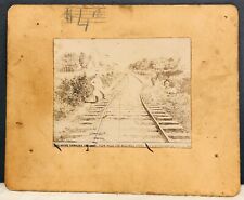 AUTHENTIC ANTIQUE ALBUMEN 1880 PHOTOGRAPH CAROLINA Train RAILWAY EARTHQUAKE picture