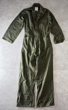 Vintage 90s US Military Men’s Cotton Sateen Type I Coveralls OD Green Small K165 picture