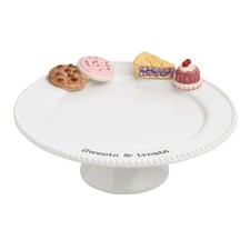 Mud Pie White Ceramic Sweets Pedestal picture