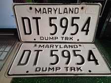 maryland license plate Set Dump Truck   picture