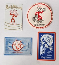 Reddy Kilowatt Coaster & 3 Playing Cards - Vintage picture