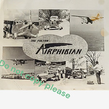 Fulton Airphibian Vintage WWII US Aircraft PROMO Photo Collage Rare 1940s picture
