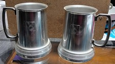 Vintage 1970s Playboy Club Bunny Logo Stainless steel Beer stein Tankards Set of picture