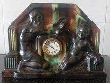 EMILE BRUCHON SIGNED BINDING OF ISAAC JUDAICA CLOCK MINERVA CERAMIC WORKING picture