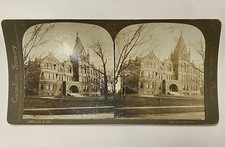 ORIGINAL 1905 Victoria University College TORONTO CANADA Stereoview 3d Photo WOW picture