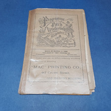 Vintage 1898 Polis Theater Program MAC Printing Crown St New Haven Connecticut  picture