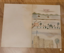 Rare 1877 Sketch by Princess Royal LOUISE VICTORIA Age 10, Signed Royal Art picture