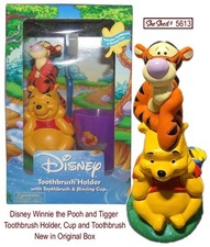 Disney Winnie the Pooh Tigger Toothbrush Holder Set Cup Toothbrush New Boxed picture