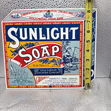 Vintage Ande Rooney Sunlight Soap Porcelain Enameled Advertisement Sign picture