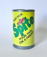 Vintage 1982 Fleer CRAZY CAN II Candy Container 2” SILVER Mini Can #17 SPITE picture