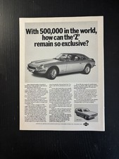 1977 Datsun 260Z Sports Car Print Ad Vintage Nissan Fairlady Z Garage Wall Decor picture