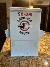 Vintage SO-DRI Windshield Service Gas Station Metal Paper Towel Dispenser picture