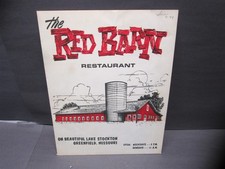 Vintage 1970 The Red Barn Restaurant Menu - Greenfield, Missouri picture