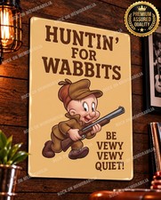 Elmer Fudd Huntin For Wabbits Vewy Vewy Quiet Premium Aluminum Sign 11x14 picture
