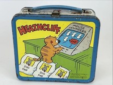 Vtg 1982 Heathcliff the Cat Cartokn Metal Tin Aladdin Lunch Box No Thermos picture