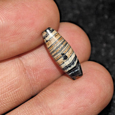 Extremely Rare Ancient Tibetan Banded Agate Stone Bead with Stripes picture