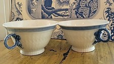 Royal Copenhagen Blue Fan Demitasse Cups Vintage Porcelain 2 Arnold Krog 1909 picture
