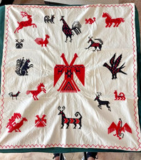 Vintage Ukrainian Hand Embroidered (crosstitched) Linen Rushnyk Ceremonial Cloth picture