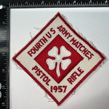 Cold War 1957 4th US Army Pistol Rifle Matches Patch picture