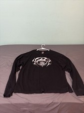 Vintage Harley Davidson Thunder Deluxe Shirt XL Long Sleeve Black Lightning 90s picture