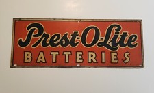 Rare Prest-O-Lite Batteries Sign. Nasico Kokomo Indiana Sign picture