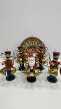 Mr. Christmas Santas Marching Band Musical Bells 5 Santa Figures Tested & Works picture