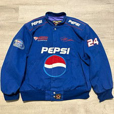 Pepsi Soda Racing Jacket Blue Red White XL Gordon Evernham Motorsports #24 picture
