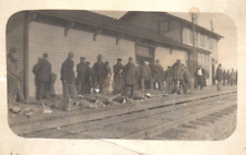 Mcgrath Minnesota Train Depot Railroad Station Hunters RPPC Real Photo Postcard picture