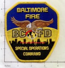 Maryland - Baltimore City Special Operations MD Fire Dept Patch picture