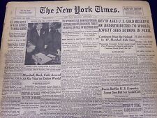 1947 SEPT 4 NEW YORK TIMES - BEVIN ASKS U. S. GOLD BE REDISTRIBUTED - NT 82 picture