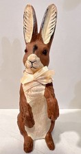 Vtg Marolin Germany Rabbit Paper Mache Composition Candy Container Glass Eyes picture