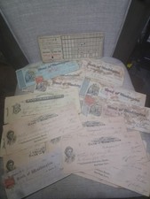 (100) x 1800’s antique/vintage Bank check Ephemera 1893 1985 Good Condition  picture
