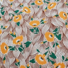 Vintage feedsack - Bright Yellow Flowers picture