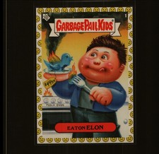 2022 WAS THE WORSt GARBAGE PAIL KIDS GPK UNHAPPY SAD FACE PARALLEL EATON ELON 1 picture