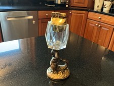 Rare vintage japen promotional brass mermaid glass lamp lighter picture