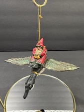 Vintage 96 Pam Schifferl Santa Riding a Canadian Goose resin Ornament EVC picture