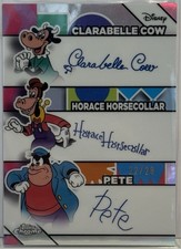 2026 Topps Chrome Disney TR-5 Triple Facsimile Auto 22/28 Clarabelle Pete picture
