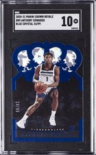 2020-21 PANINI CROWN ROYALE BLUE CRYSTAL 24/99 #89 ANTHONY EDWARDS RC SGC 10 GM picture