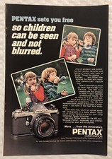 1978 Pentax Original Print Ad Full Page - Seen And Not Blurred  Vintage picture