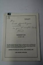 1995 Original DRAFT BUSINESS PLAN AND project debt DEBBIE REYNOLDS HOTEL&CASINO picture