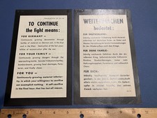 Authentic WWII Allied Propaganda Leaflet ZG119 w/ Official English Translation picture