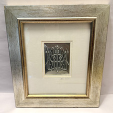Original Pewter Love Birds Framed Panel Art Linda Kerr Designs Scotland VTG MCM picture