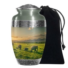 Elephant Family Cremation Urns for Ashes Adult Dad & Mom (10 Inch) picture