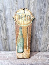 Vtg 1960s Original U.S.A Metal Teem Soda Beverage Art Advertising Thermometer picture